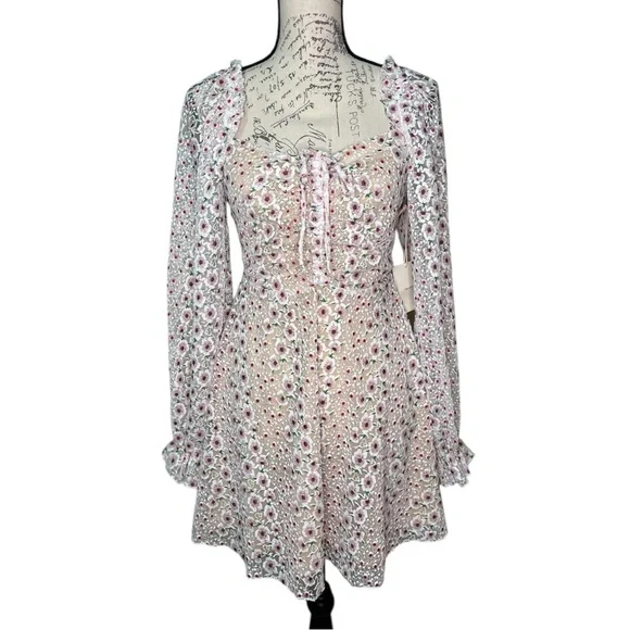 Tularosa | NWT Tess Mini Dress Embroidered Floral Size Small - Picture 7 of 15